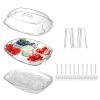 Fruit Ice Serving Tray Chilled Veggie Tray Shrimp Cocktail Serving Dish Appetizer Party Serving Platter Cold Food Buffet Server With Lid And 4 Compart