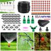 164Ft Drip Irrigation Kit Automatic Garden Irrigation System Misting Plant Watering Drip Kit For Garden Greenhouse Flower Bed Patio Lawn