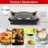 1000W Electric Single Burner Portable Heating Hot Plate Stove Countertop Rv Hotplate With 5 Temperature Stepless Adjustments Portable Handles