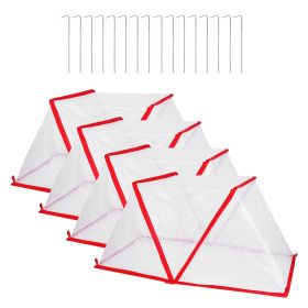 4Pack 31.50×12.99×13.39In Garden Row Accelerator Plants Covers Plant Net Cage Guard Greenhouse Covers Protect Seedling Fruit Vegetable Rows From Frost