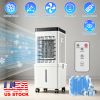 Portable Air Cooler Fan 12L Evaporative Air Conditioner With 3-Speed Dual Water Tank Touch & Remote Control 4 Wheels 4 Ice Packs Oscillation 15H Timer
