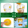 3Pack Solar Wasp Traps Outdoor Hanging Insect Catchers With Uv Light For Paper Wasps Yellow Jackets Small Hornets Fruit Flies House Flies