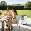 Portable Air Cooler Fan 12L Evaporative Air Conditioner With 3-Speed Dual Water Tank Touch & Remote Control 4 Wheels 4 Ice Packs Oscillation 15H Timer