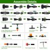 Drip Irrigation Kit Automatic Garden Irrigation System Misting Plant Watering Drip Kit For Garden Greenhouse Flower Bed Patio Lawn