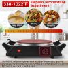 1000W Electric Single Burner Portable Heating Hot Plate Stove Countertop Rv Hotplate With 5 Temperature Stepless Adjustments Portable Handles