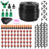 164Ft Drip Irrigation Kit Automatic Garden Irrigation System Misting Plant Watering Drip Kit For Garden Greenhouse Flower Bed Patio Lawn