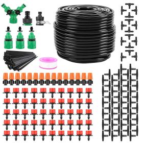 164Ft Drip Irrigation Kit Automatic Garden Irrigation System Misting Plant Watering Drip Kit For Garden Greenhouse Flower Bed Patio Lawn
