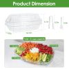 Fruit Ice Serving Tray Chilled Veggie Tray Shrimp Cocktail Serving Dish Appetizer Party Serving Platter Cold Food Buffet Server With Lid And 4 Compart
