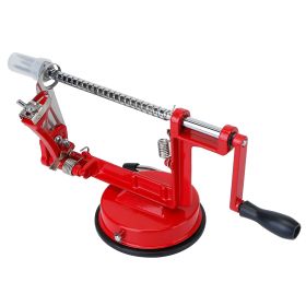 3In 1 Apple Peeler Manual Rotation Potato Fruit Core Slicer Kitchen Hand Cracking Corer W/ Zinc Alloy Peeler Suction Base