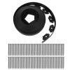 100Ft Non-Digging Plastic Garden Edging Kit Plastic Garden Border With 90 Spikes 2In Tall Border Edging For Garden Lawn Yard Flower Beds