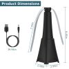 2 Pack Portable Reflective Fly Repellent Fan Rechargeable Battery Powered Table Food Fly Trap With Pattern Soft-Stop Blade Hanging Hook Indoor Outdoor
