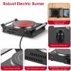 1000W Electric Single Burner Portable Heating Hot Plate Stove Countertop Rv Hotplate With 5 Temperature Stepless Adjustments Portable Handles