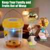 3Pack Solar Wasp Traps Outdoor Hanging Insect Catchers With Uv Light For Paper Wasps Yellow Jackets Small Hornets Fruit Flies House Flies