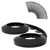 100Ft Non-Digging Plastic Garden Edging Kit Plastic Garden Border With 90 Spikes 2In Tall Border Edging For Garden Lawn Yard Flower Beds