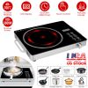 3500W Electric Single Ceramic Stove Electric Cooktop Hot Plate Infrared Countertop Burner With 12 Power & Temperature Levels 0-3H Timer Portable Handl
