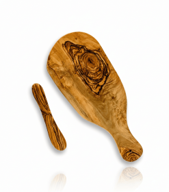 Mediterranean Olive Wood Bread & Butter Set. 2-Pcs