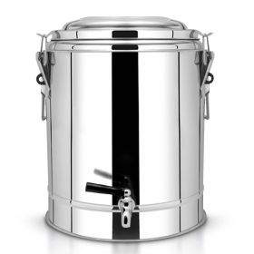 7.9 gal Stainless Steel Insulated Stock Pot Dispenser with Tap – Hot & Cold Beverage Container