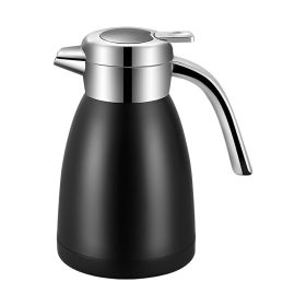 0.48 Gallon Stainless Steel Thermal Vacuum Flask – Large Double Wall Insulated Hot and Cold Beverage Bottle with Leakproof Lid – Black