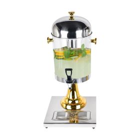 2.1 Gal Stainless Steel Beverage Dispenser – Transparent Drink Jug for Cold Beverages, Durable Container Ideal for Home, Office, Café, or Catering