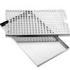 Beer Drip Tray, 304 Stainless Steel Kegerator Drip Trays with 4 Non-Slip Rubber Pads and Detachable Cover