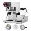 12 Cups Commercial Drip Coffee Maker, Coffee Maker Machine with 3 Glass Carafes and 3 Warmer Plates