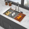 Topmount Drop-in Kitchen Double Sink (60/40) - 16 Gauge with Two 10" Deep Basins, Brushed Nickel