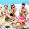Fruit Ice Serving Tray Chilled Veggie Tray Shrimp Cocktail Serving Dish Appetizer Party Serving Platter Cold Food Buffet Server With Lid And 4 Compart
