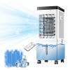 Portable Air Cooler Fan 12L Evaporative Air Conditioner With 3-Speed Dual Water Tank Touch & Remote Control 4 Wheels 4 Ice Packs Oscillation 15H Timer