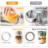 24 Pcs Regular Mouth Canning Jar Metal Rings Split-Type Jar Bands Replacement Fits For Ball Kerr Mason Jars