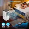 Portable Air Cooler Fan 12L Evaporative Air Conditioner With 3-Speed Dual Water Tank Touch & Remote Control 4 Wheels 4 Ice Packs Oscillation 15H Timer