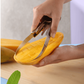 Fruit Divider, Mango Enucleator, Watermelon Diced Artifact, Mango Peeled Artifact, Fruit Peeler - Stainless Steel