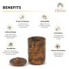 Olive Wood Spice Jar Salt Keeper w/Lid - As shown