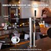 Kegerator Tower Kit, Dual Taps Beer Conversion Kit, Stainless Steel Keg Beer Tower Dispenser with Dual Gauge CGA320 Regulator & D-System Keg Coupler