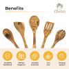 Olive Wood Kitchen Servers Set -5 pcs - As shown