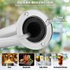 Kegerator Tower Kit, Dual Taps Beer Conversion Kit, Stainless Steel Keg Beer Tower Dispenser with Dual Gauge CGA320 Regulator & D-System Keg Coupler