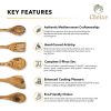 Olive Wood Kitchen Servers Set -5 pcs - As shown