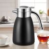0.48 Gallon Stainless Steel Thermal Vacuum Flask – Large Double Wall Insulated Hot and Cold Beverage Bottle with Leakproof Lid – Black