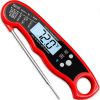 Outdoor BBQ Accurate LED Instant Read Waterproof Food Meat Electronic Digital Kitchen Thermometer - red