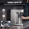 12 Cups Commercial Drip Coffee Maker, Coffee Maker Machine with Thermal Carafe to Keep Warm or Cold