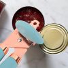 1pc Kitchen Multifunctional Can Opener Modern Minimalist Canning Tool Can Opener Stainless Steel Can Knife Beer Bottle Opener, Outdoor Camping - black