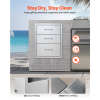 18x23 Inch Outdoor Kitchen Stainless Steel Triple Access BBQ Drawers with Chrome Handle, 18 x23 x 23 Inch - 18 x 23 x 23 inch - 3