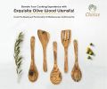Olive Wood Kitchen Servers Set -5 pcs - As shown