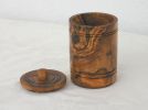 Olive Wood Spice Jar Salt Keeper w/Lid - As shown