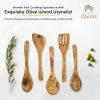 Olive Wood Kitchen Servers Set -5 pcs - As shown