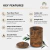 Olive Wood Spice Jar Salt Keeper w/Lid - As shown