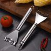 1pc Stainless Steel Corn Stripper Corns Threshing Device Easy Peeling Corn Kerneler Peeler Fruit &amp; Vegetable Tools/Corns Strippe - Silvery