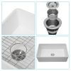 33 White Farmhouse Sink - 33 Inch Kitchen Sink Apron Front Ceramic Single Bowl Farmer Sink Basin - as Pic