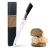 CHUSHIJI Bread Knife, Bread Knife for Homemade Bread, Razor-Sharp Serrated Bread Knife 12 Inch Well-Crafted Iridescent Seamless Ergonomically - Black