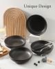 Stoneware Pasta Bowls, 34 oz Large Salad Bowl Set of 4, Ceramic Serving Bowls for Ramen, Pasta, Fruit, Cereal, Dinner, Wide and Shallow Bowls