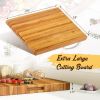 Kitchen Tools Multi-Purpose Cutting Board with Handle - Natural - 24" x 18"